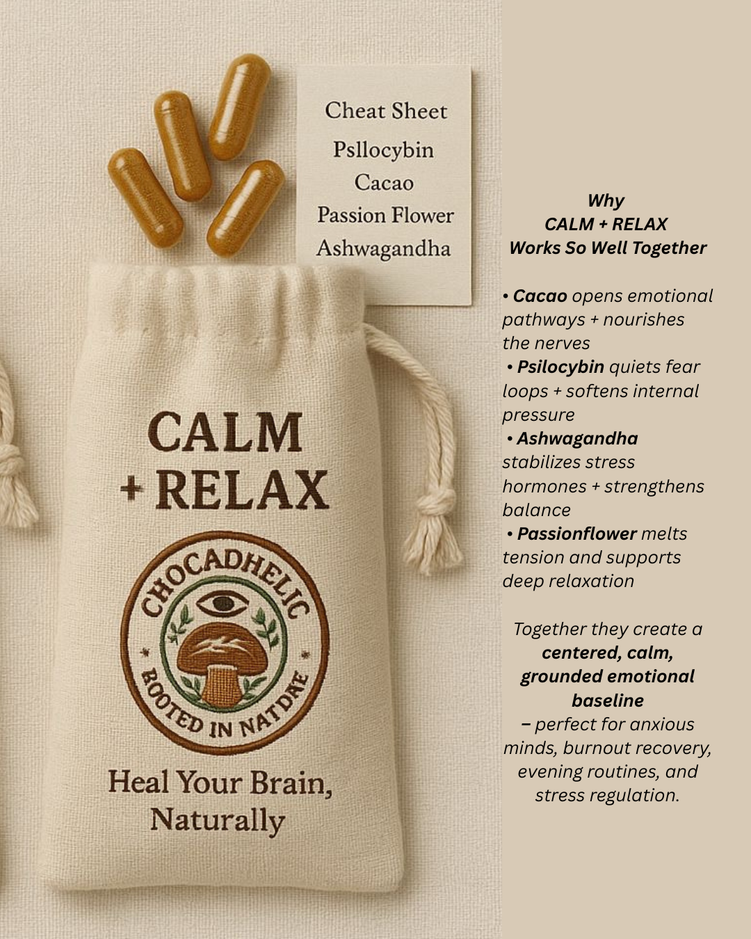 Calm + Relaxing Neuro Support Micro Dose Capsules