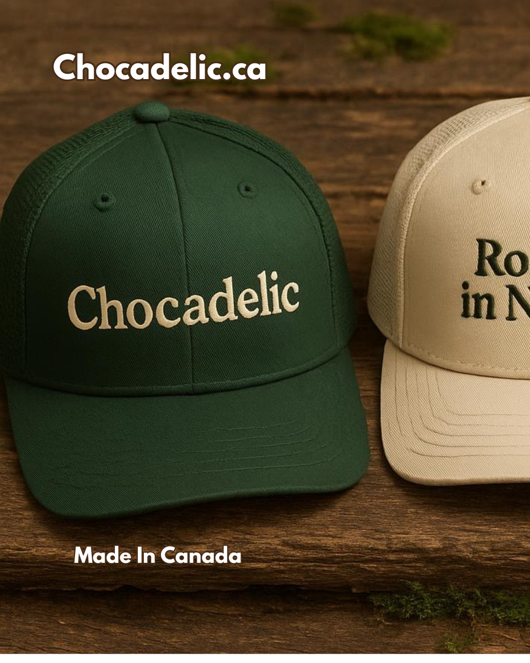 Chocadelic Embroidered Trucker Hat — Forest Green